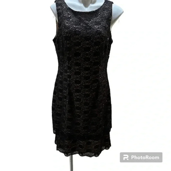Alex Evenings sleeves lace ,with sparkly evening dress - Picture 1 of 9